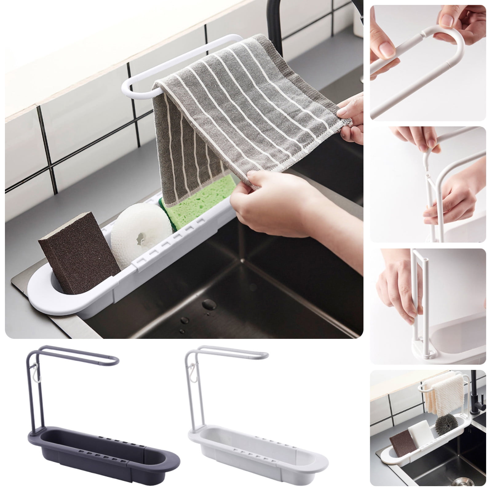 SASUYTWU Sink Rack (Multicolor), Kitchen Sink Rack Kitchen Sink Faucet