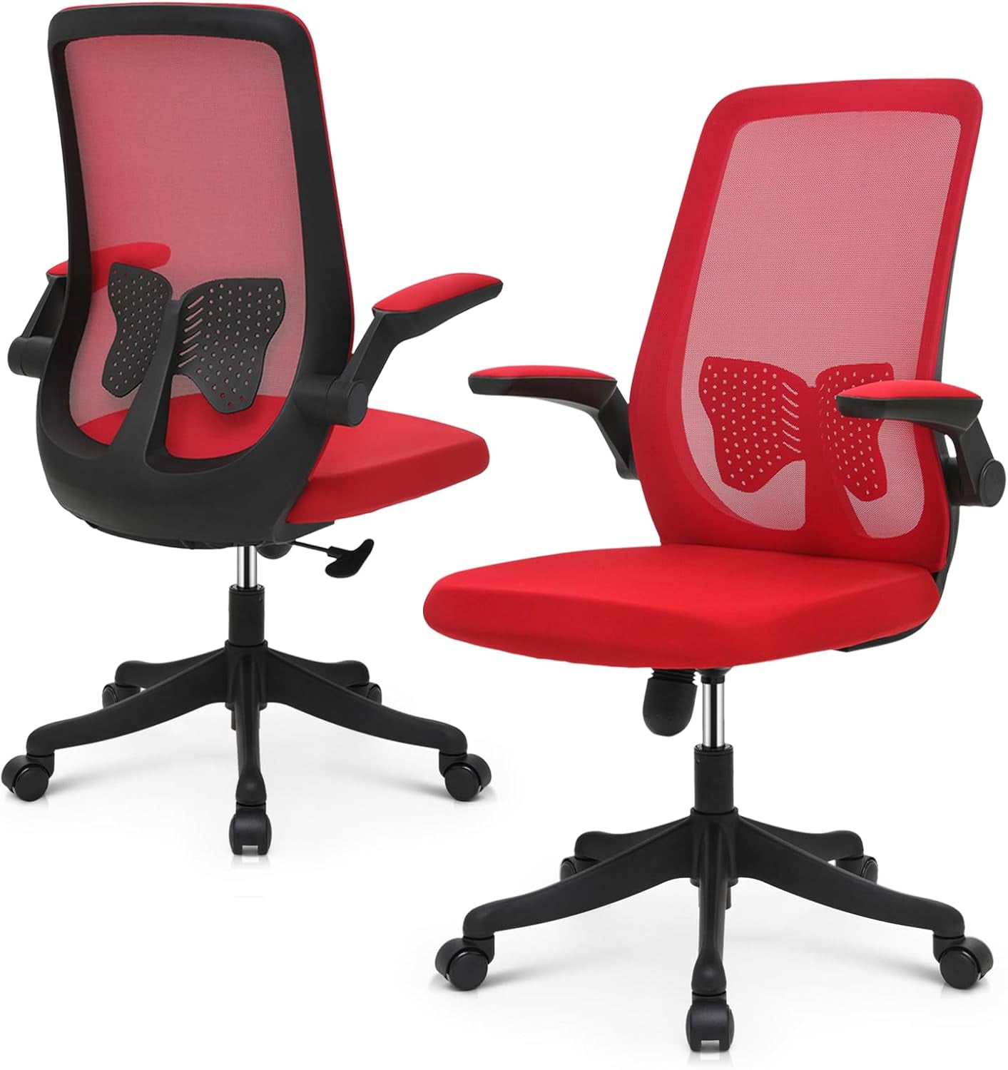 SASYXDC Chair Flip-Up Arms Ergonomic Chair with Lumbar Support ...