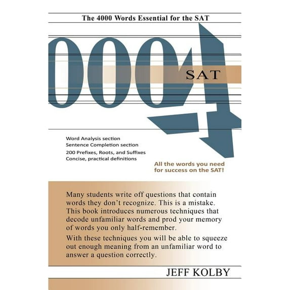 SAT 4000: The 4000 Words Essential for the SAT, (Paperback)