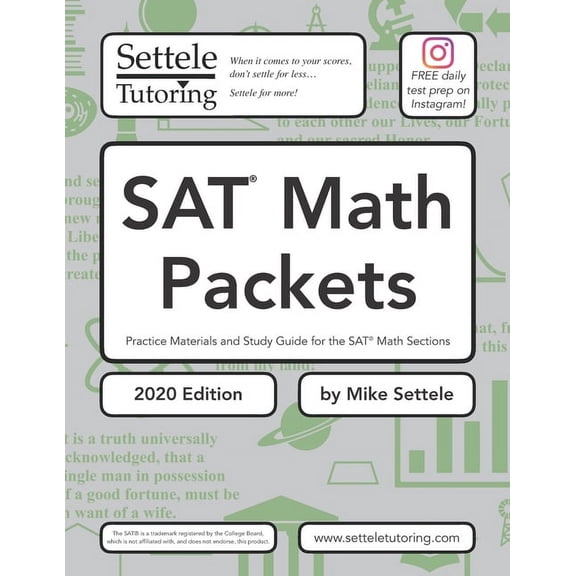 Pre-Owned SAT Packets: SAT Math Packets (2020 Edition): Practice Materials and Study Guide for the SAT Math Sections (Paperback)