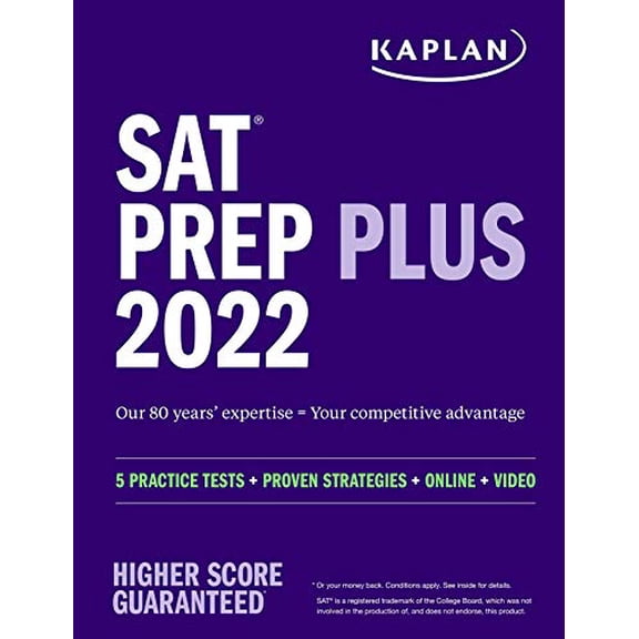 Pre-Owned SAT Prep Plus 2022: 5 Practice Tests + Proven Strategies + Online + Video (Kaplan Test Prep) Paperback
