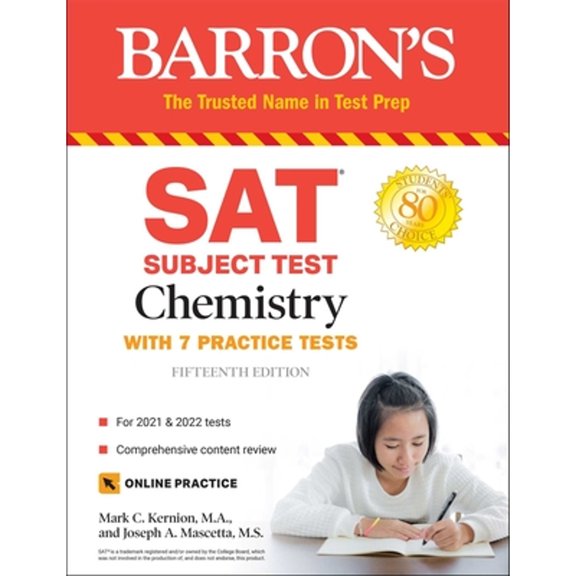 Pre-Owned SAT Subject Test Chemistry: With 7 Practice Tests (Paperback) 1506263127 9781506263120