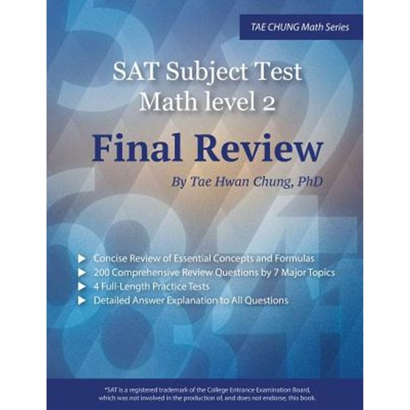 Pre-Owned SAT Subject Test Math Level 2 Final Review, 9781974148158, 1974148157, Paperback,