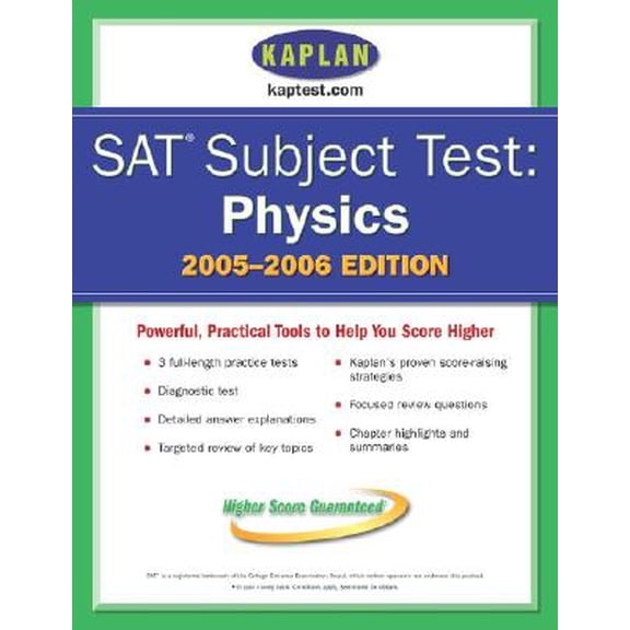 Pre-Owned SAT Subject Tests : Physics 2005-2006
