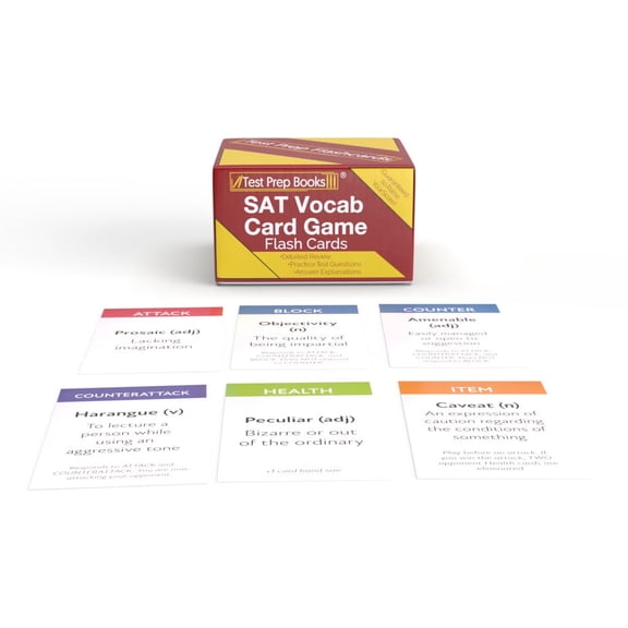 SAT Vocabulary Study Card Game 2025-2026: SAT Vocabulary Word Prep with Fun, Interactive Gameplay [Full Color Cards]