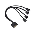 SATA 15-Pin to 3-Way 3-Pin and 4-Pin PC Cooling Fan Adapter Power Cable ...