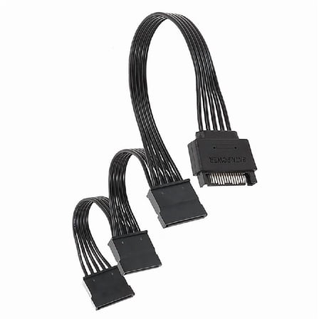 SATA 15PIN Expansion Cable 15Pin Male to 1 2 3 4 5 Female Splitter Connector