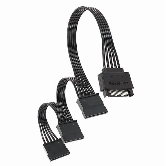 SATA 15PIN Expansion Cable 15Pin Male to 1 2 3 4 5 Female Splitter Connector