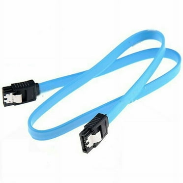 SATA Cable III SATA Cable III 6Gbps Straight HDD SDD Data Cable with Locking Latch 15 Inch for SATA HDD, SSD, CD Driver, CD Writer - Blue