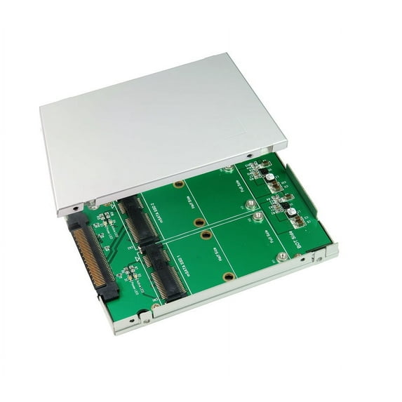 SATA Express to mSATA SSD x2 with 2.5 Inch Compact Housing