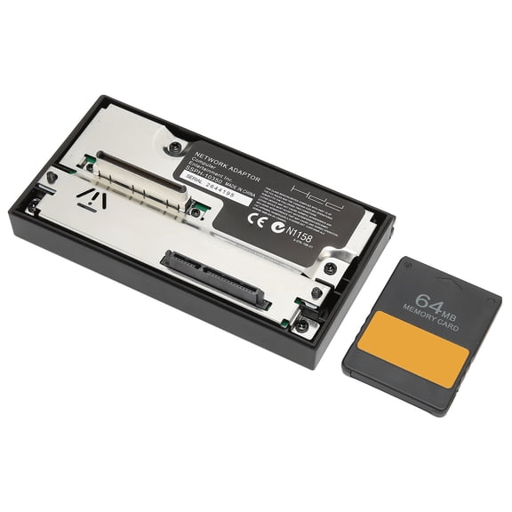 SATA Hard Disk Drive Network Adapter for PlayStation 2 Upgrade Kit with 64MB FMCB V1.966 Free McBoot Card Compatible with 2.5 3.5 inch HDD up to 2TB Capacity Memory Expansion Module Slot