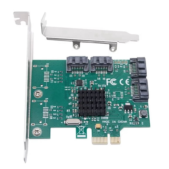 SATA PCIE Expansion Card Adapter PCI Express X1 to 4 Port SATA3.0 Controller 88SE9215 Chip PCI E PCI-E SATA 3 Multiplier