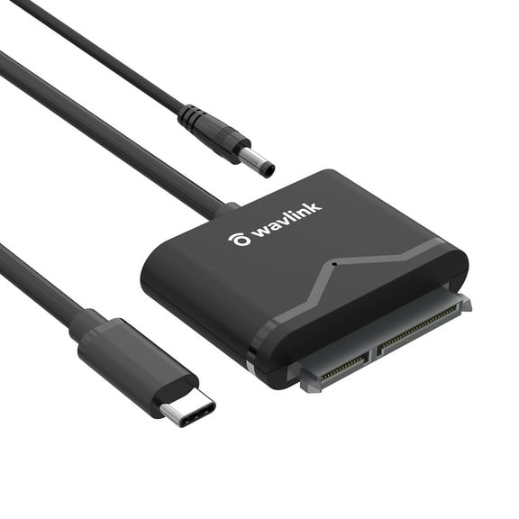 SATA to USB C Adapter Cable, Wavlink SATA III Cable Hard Drive Adapter Converter - External Hard Drive for HDD Data Transfer, Support UASP, TRIM and S.M.A.R.T, Auto-sleep Mode, Max 18TB