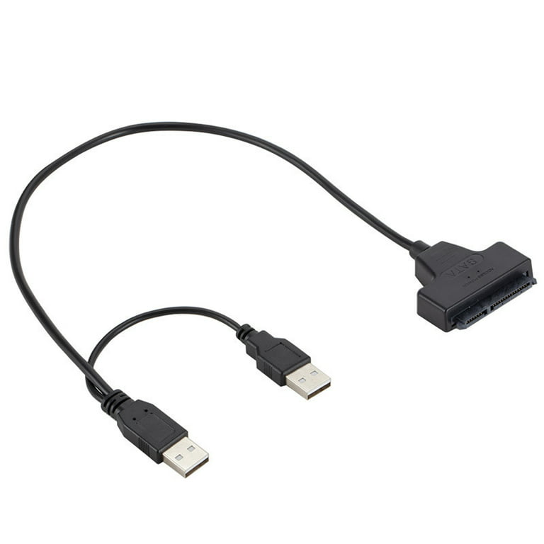  SATA to USB 2.0 Cable Adapter for 2.5 HDD SSD Hard Drive  Connector 22 Pin 7+15 SATA 1 2 3 External Converter : Electronics