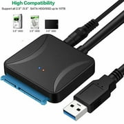 SATA to USB 3.0, SATA III Hard Drive Adapter Cable for 3.5/2.5 Inch HDD/SSD, Support UASP