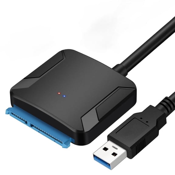 SATA to USB 3.0 adapter, external hard drive conversion cable, suitable for 2.5-inch and 3.5-inch hard drives and solid-state drives.