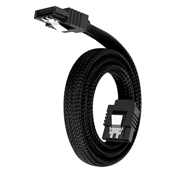 SATA3.0 6GB/s Computer Internal Cable 50cm Locking Latches Connectors Nylons Braideds AntiKink For HDDs HDDs Compatibility