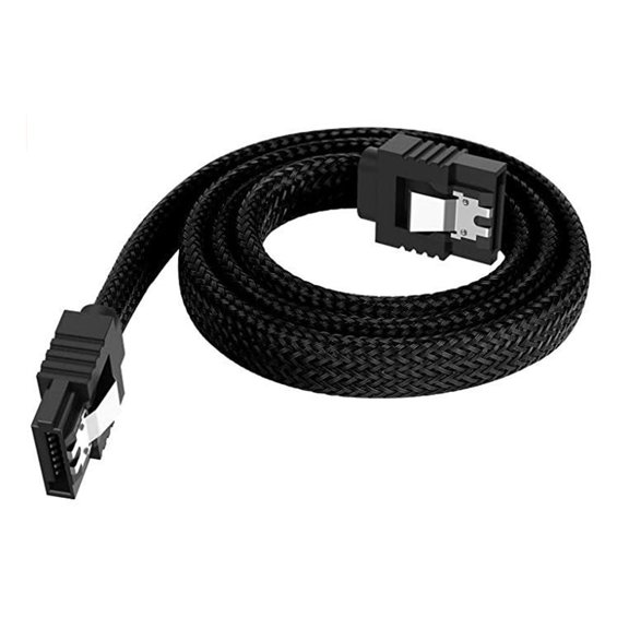 SATA3.0 6GB/s Computer Internal Cable 50cm Locking Latches Connectors Nylons Braideds AntiKink For HDDs HDDs Compatibility