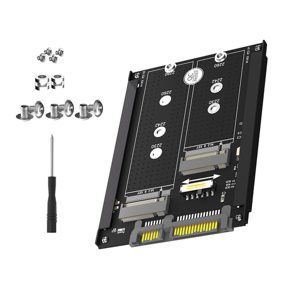 SATA3.0 Solid States Disk Adapter Double Key Solid States Disk to 2.5inch SATA3.0 6Gbps Converters Adapter Card Socket Enclosure