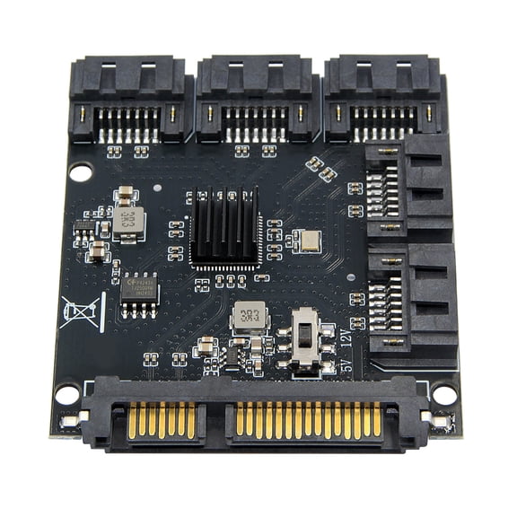 SATAs 1 to 5 Port Splitter Multipliers Hubs Toolless Installation For Simultaneous Data Transfer PCBs Design