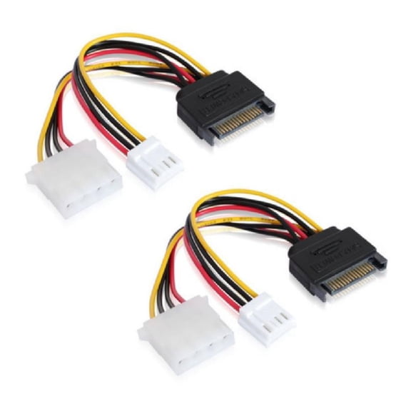 SATAs 15Pin to 4Pin IDE Power Splitter Cable for HDDs & Modern PSUs 20cm