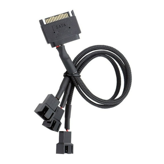 SATAs To 4Pin Fan Connectors Cable Flexible 1 to 3/4 Expansion For Optimized Airflows And Computer Component Protections