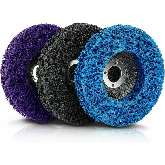 SATC 3 Pack 4-1/2" x 7/8" Strip Discs Paint Stripping Sanding Wheels Rust Weld Oxidation Removal