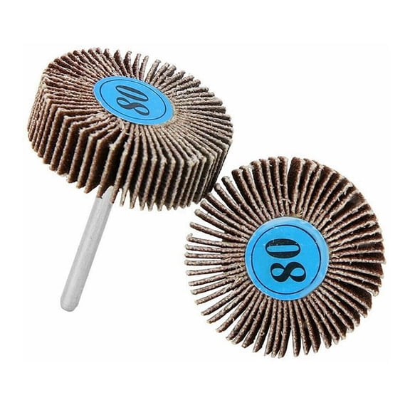 SATC 5-Piece 1-1/4" 80 Grit Flap Disc Wheel Grinding Polishing Kit, Drill Flap Wheel Sander for Rotary Tools