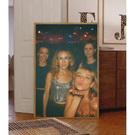 SATC Vintage Girls Poster ,90s TV Show Wall Art Print, Retro Fashion Poster, Classic Home Décor, Gift for Her, Vintage Room Aesthetic (Unframed)