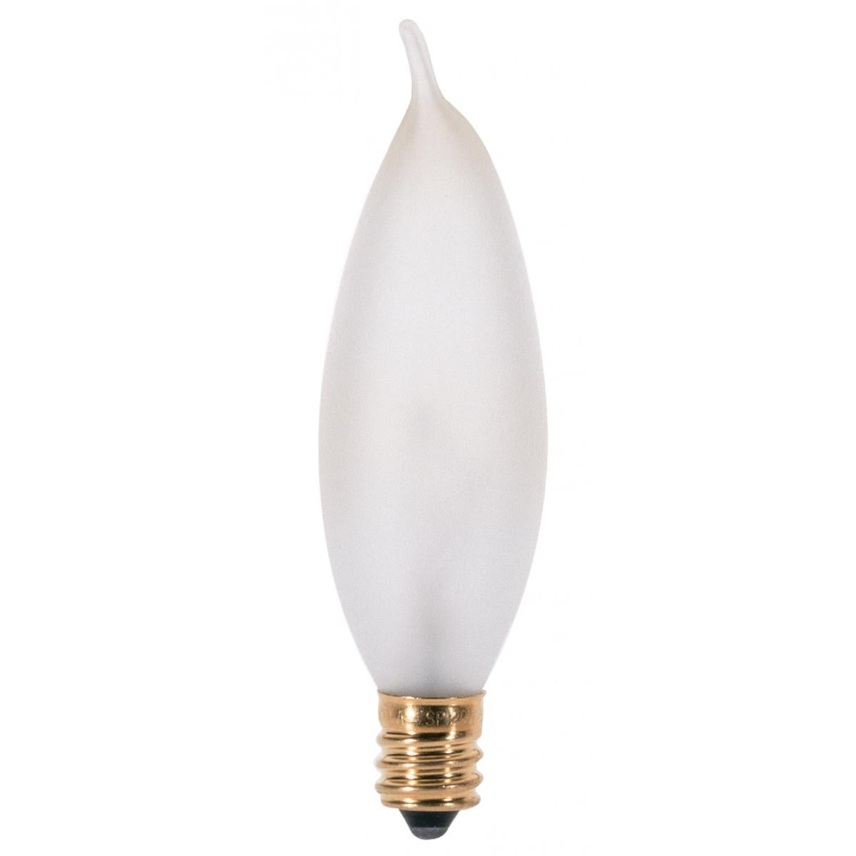 SATCO A3677 15W 130V 90L CA8 Incandescent Light Bulb 2700K Candelabra E12 Frost (25 Pack)