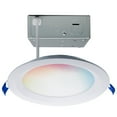 thumbnail image 1 of Satco 12W LED Direct Wire Low Profile Regress Baffle Downlight 6in. Round Starfish IOT Tunable White RGB 120V 90 CRI, 1 of 5