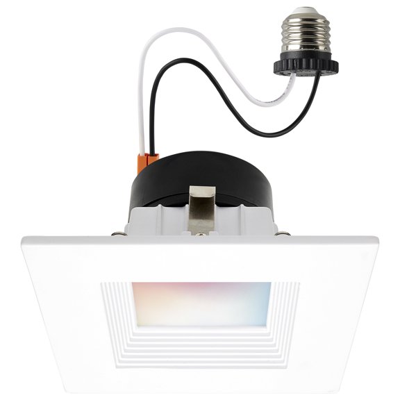 Satco 10.5W LED Retrofit Downlight 4in. Square Starfish IOT RGB & Tunable White 120V 90 CRI