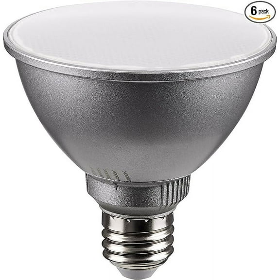 11 Watt PAR30SN LED - Medium Base - Silver Finish - CCT Selectable - 120V - 60 Degree Beam - 6-Pack