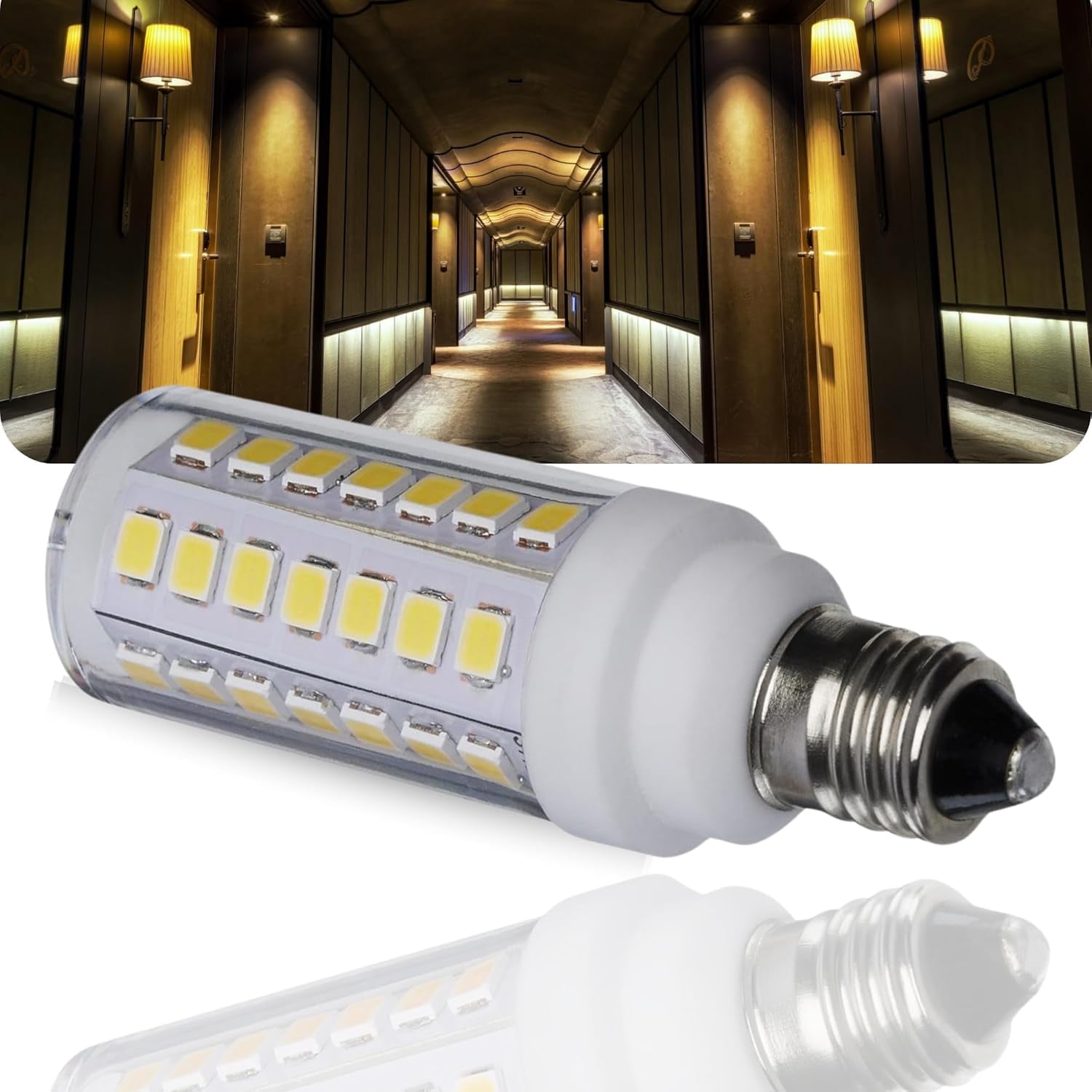 SATCO S12135 T6 Mini LED Light Bulb 5 Watt 120V E12 Candelabra Base 5000K 550 Lumen Dimmable (12 Pack)