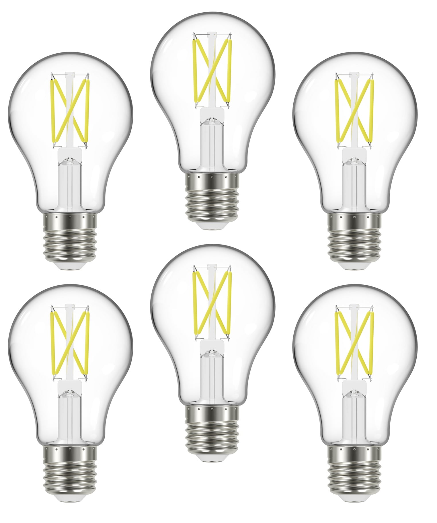 SATCO S12409 5W 120V High Lumen LED Bulb A19 E26 Medium Base 3000K (6 Pack)