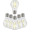 thumbnail image 1 of SATCO S12418 8W 120V LED Bulb A19 E26 Base 5000K Dimmable (6 Pack), 1 of 12