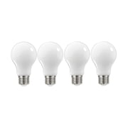 Satco Nuvo 75W Equivalent Warm White A19 Medium Frosted LED Light Bulb 4-Pack