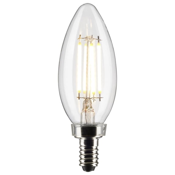 SATCO S21265 B11 Candle LED Light Bulb 3000K 4W 120V E12 Base Dimmable (6 Pack)
