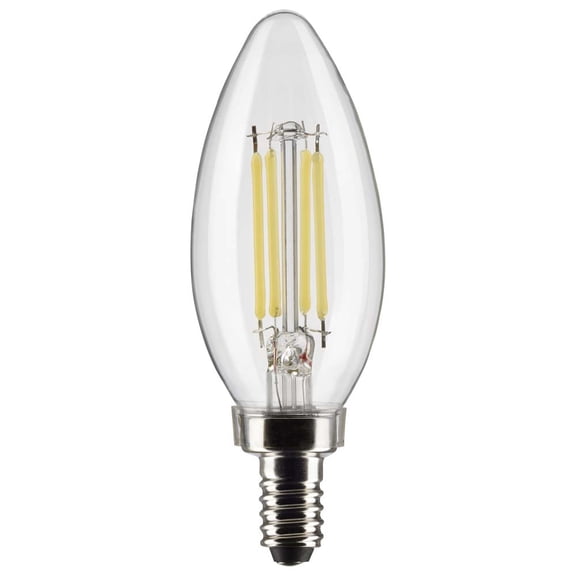 Satco 5.5 Watt B11 LED Clear Candelabra Base 90 CRI 3000K 120 Volt