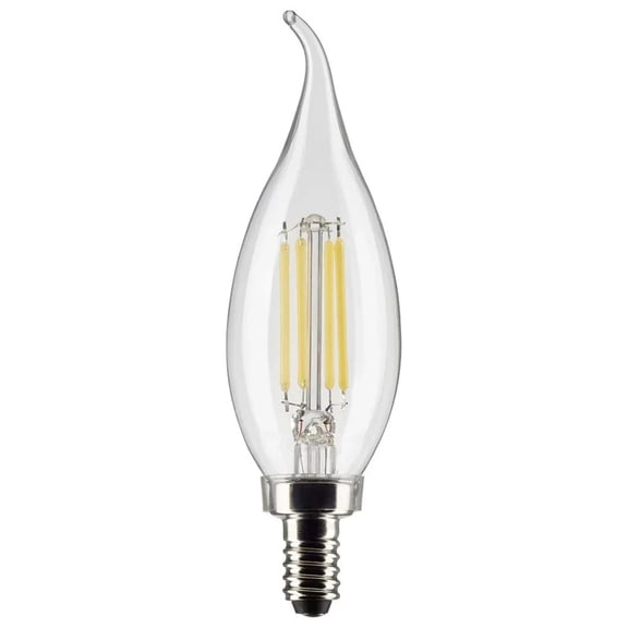4W CA10 LED - Clear - Candelabra base - 90 CRI - 2700K - 120V - 6-PACK