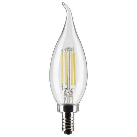 5.5 Watt CA10 LED - Clear - Candelabra base - 90 CRI - 4000K - 120 Volt - 6 Pack