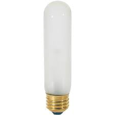 Satco S3253 T10 Incandescent Light Bulbs Frosted 40W 120V 2700K 280 Lumen 100 CRI E26 Medium Base Dimmable (25 Pack)