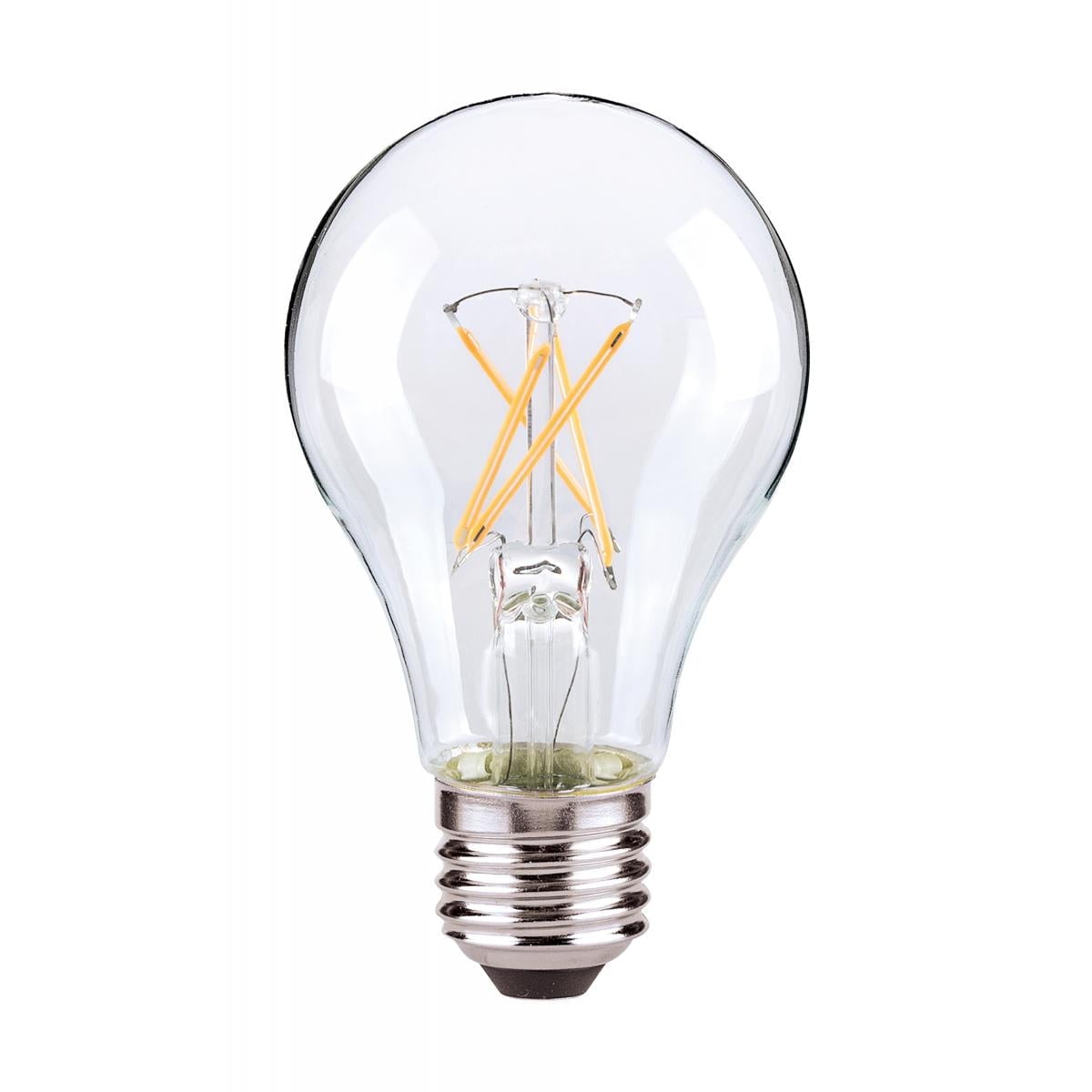 SATCO S39879 8W 120V A19 LED Bulb E26 Medium Base 2700K (6 Pack)