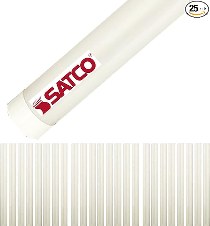 SATCO S49976 4Ft LED Light T8 G13 Bi-Pin 14W 120V 3500K 2200L (25 Pack)