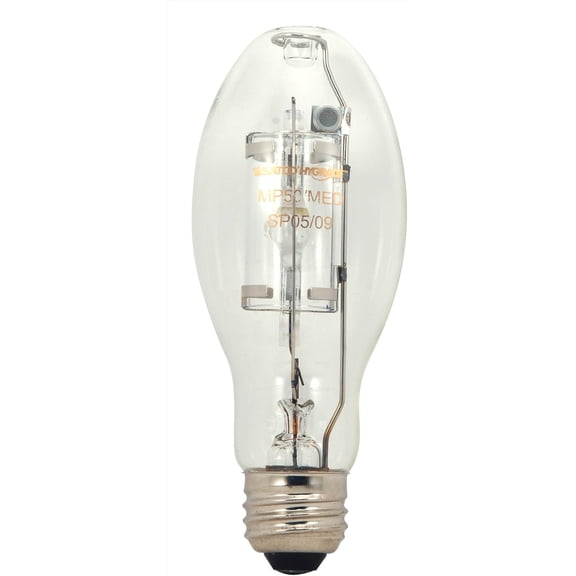 Satco S5862 - 175 Watt ED17 Metal Halide Light Bulbs - 4000K - E26 Medium Base (Case of 12)