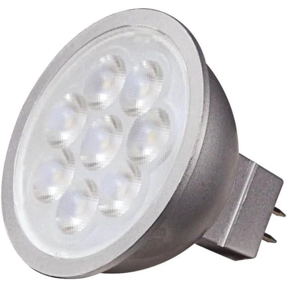 Satco Lighting 6.5 Watt Dimmable MR16 Low Voltage LED Light Bulbs - 3000K Soft White - 40 Degree Beam Angle - GU5.3 Base - 12 Volt AC/DC (12 Pack)