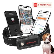 SATELLAI Collar Go Smart GPS Dog Tracker, Real-Time Tracking, Two-Way Audio, AI Health Monitoring, Virtual Boundaries, Escape Alerts, IP68, M
