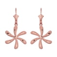 thumbnail image 1 of SATIN FINISH FLOWER SWIRL LEVERBACK EARRINGS 14K IN ROSE GOLD, 1 of 1
