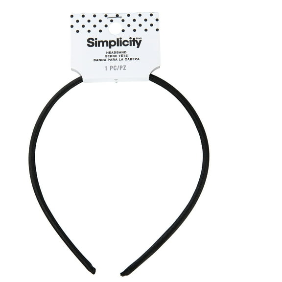 SATIN HEADBAND BLACk