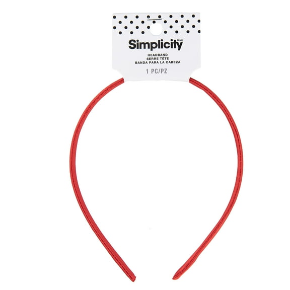 SATIN HEADBAND RED